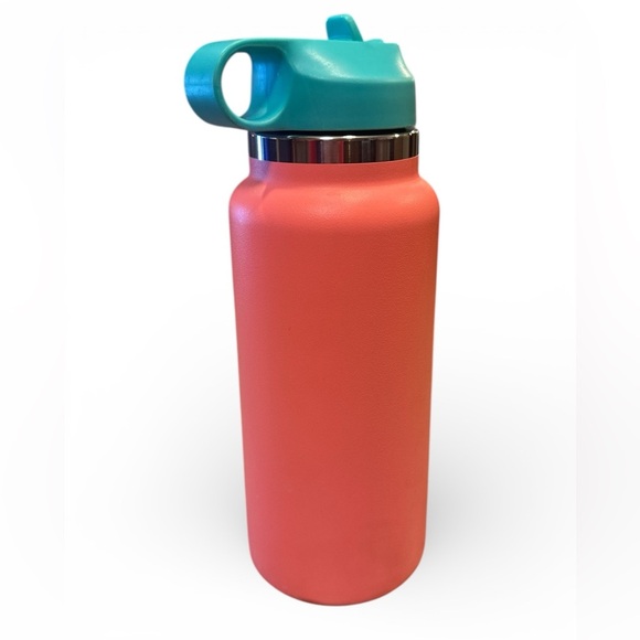 Hydro Flask 32 Oz Wide Mouth With Flex Cap Coral Pink Aqua Lid Stainless Steel - Picture 2 of 7